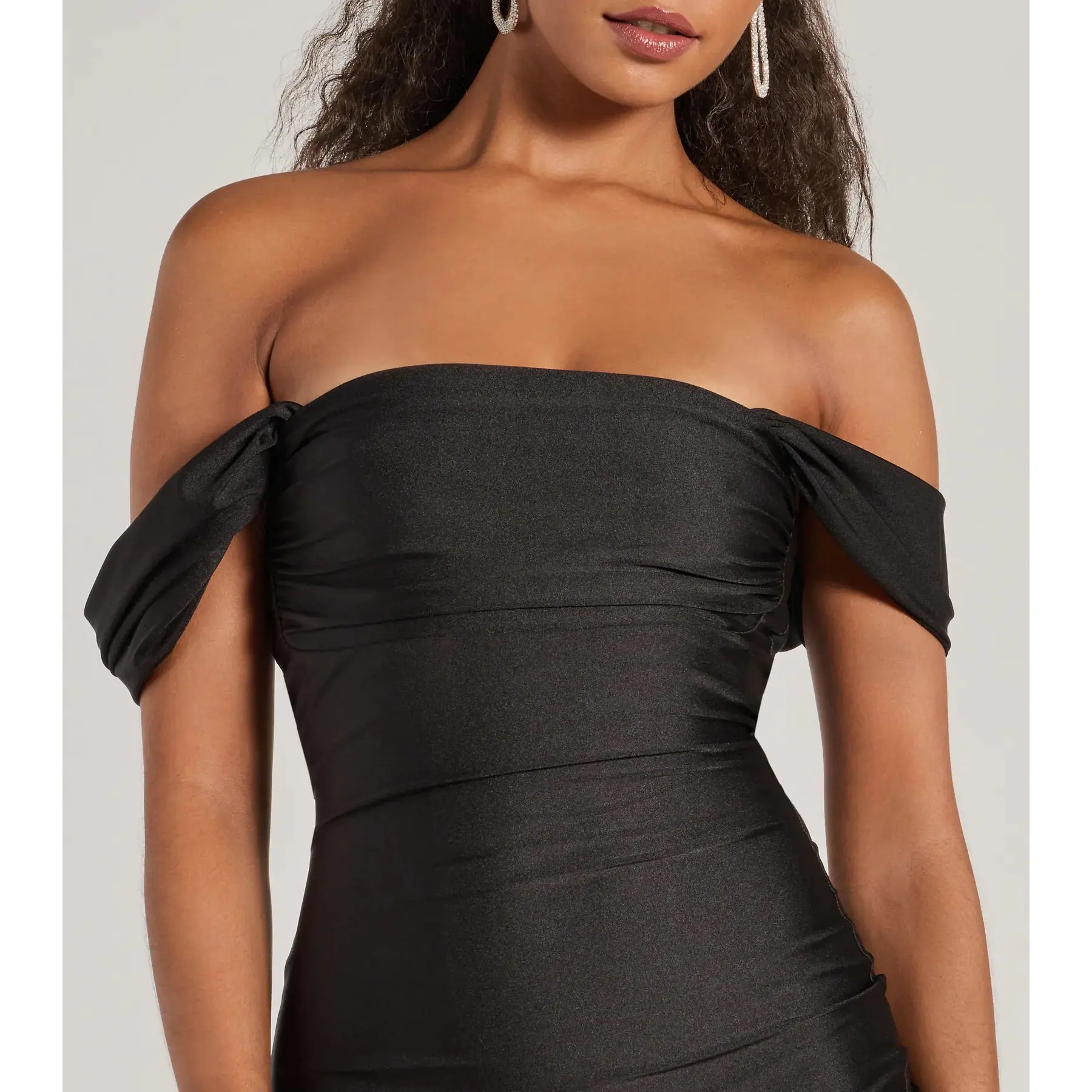 Exceptional Off-The-Shoulder Flared Midi Dress - TikTok Shop Exceptional Off-The-Shoulder Flared Midi Dress - TikTok Shop