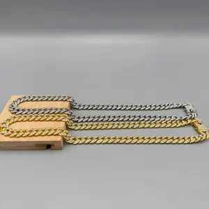 （F S） Oil Drip Pendant Necklace Cuban Chain Choke ChainAccessories Necklace