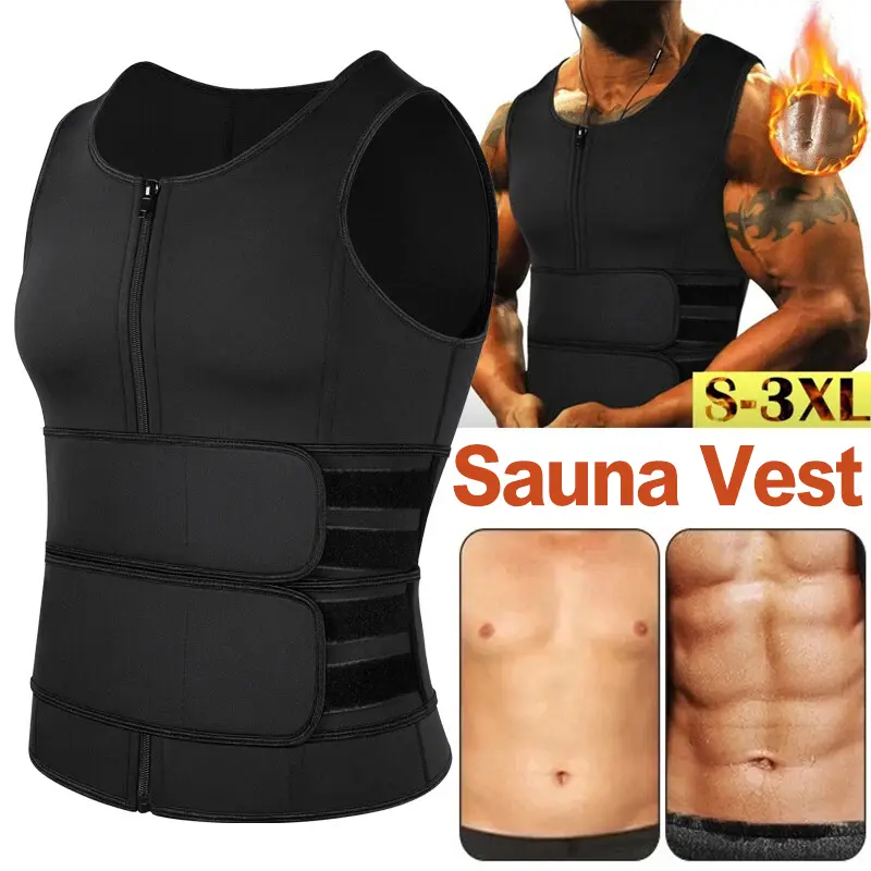 Women's Mid-Waist Compression Double-Belt Sauna Vest - Basic Breathable Athletic Tank Top, Waist Trainer with Abdominal Firming Solutions for Gym Workout Apparel, Abdomen Shaping, Shapewear