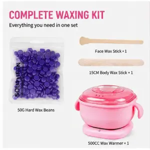 Waxing Kit |   Cosmetic Hair Removal Wax |   400ML Fast-Heating Warmer |   Includes 50 Beads + 2 Tools |   Painless for Face & Body |   Home Use Cream