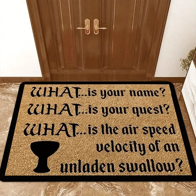 Monty Python Holy Grail Print Polyester Flannel Rectangular Step   Ultra Soft, Antislip, Mold-Resistant, Wear-Resistant, Easy-Clean, Absorbent Indoor Outdoor Rugs for Front Door Entrance foot scrubber diatomite bath  bear mat bathroom floor