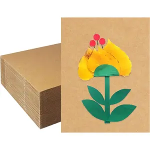 50 Pack Corrugated Cardboard Sheets 8.5x11 inch, Corrugated Cardboard Filler Insert Sheet Pads Flat Cardboard Sheets for Dividers, Packing, Mailing, Crafts