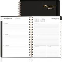 Weekly Monthly Planner Black(Dated 2025.