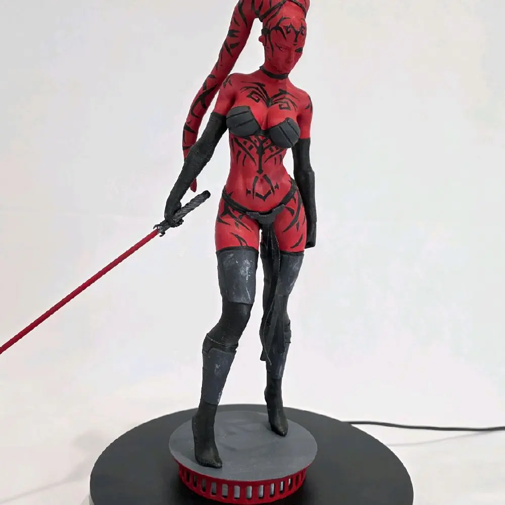 3D-printed and hand-painted Darth Talon, 1/6 scale, 13 inches tall, single blade
