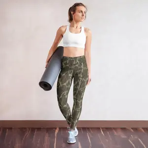 Bottomlands Camo Leggings High Waist, Mossy Oak Bottomland Camouflage Print Gym and Yoga Pants