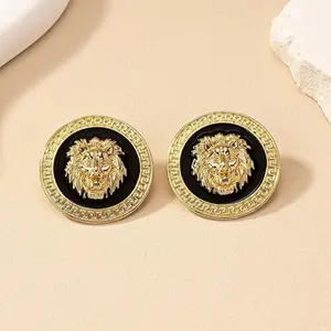 Lion Crest Statement Earrings