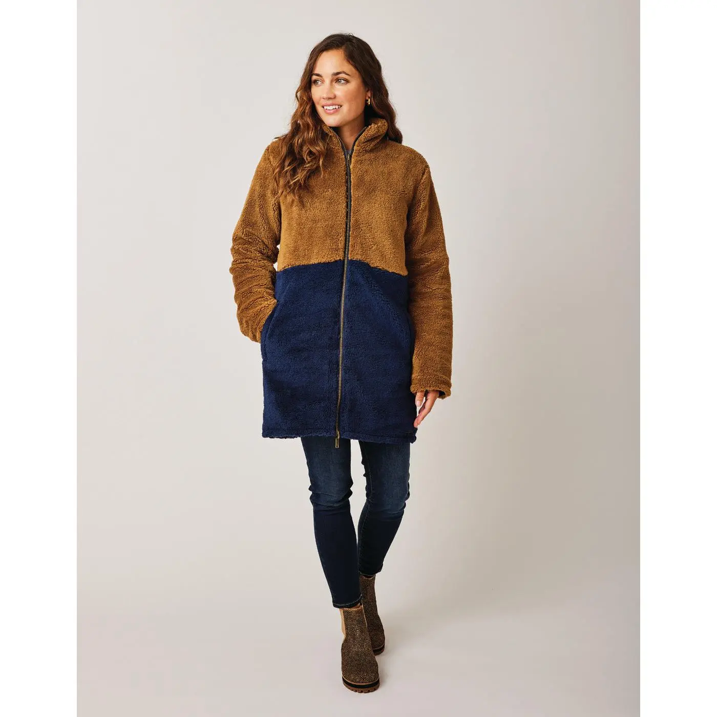 Mason Reversible Jacket: Cocoa/Navy - FINAL SALE