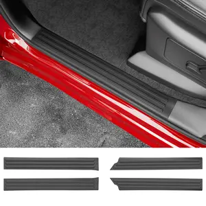 [Fits 19-26 RAM 1500] Interior Door Sill Protector Compatible with 2019-2026 Dodge Ram 1500 Door Sill Guard TPE Car Threshold Protector Entry Guard Replacement for 2019-2026 Dodge Ram 1500 Accessories
