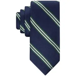 Tommy Hilfiger Men's Twill Bar Stripe Tie - Navy Green