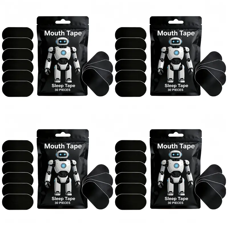 Ning Mouth Tape 120/60/30 Strips 4/2/1-Month Supply Hypoallergenic Adhesive Gentle Ultra Breathable Stop Snoring Sleep Tape Sports Accessory Black and Pink