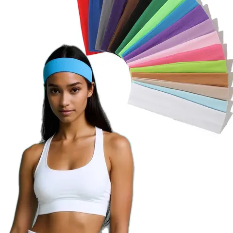 18-Piece Colorful Fabric Sports Headbands Set, Athletic Headbands, Workout Headbands, Daily Casual Hair Bands for Running & Outdoor Activities, Comfortable Design