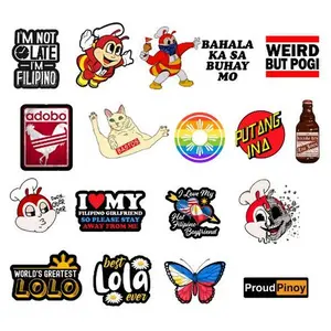 ProudPinoy Filipino Sticker Pack of 17 PCS - Adobo, ProudPinoy & World's Greatest Lolo Designs - Fun Unique Filipino-Themed Stickers for Laptops Water Bottles Notebooks & Phone Cases
