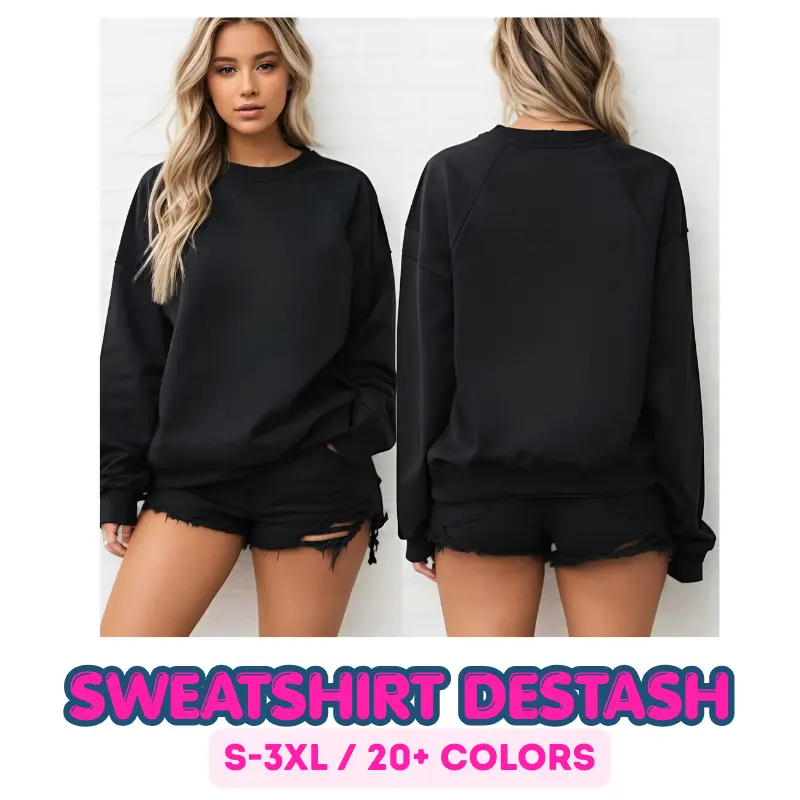 Sweatshirt Destash Craft Supplies, Crewneck Sweatshirt, long sleeve