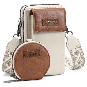 7622 Women's Large-capacity Multi-function Mobile Phone Bag 2025 New Shoulder Crossbody Small Square Bag Strap Accessories Small Round Bag