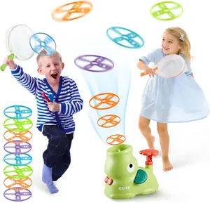 (Akeleo)Air Rocket Launcher Toy Outdoor Soaring Rocket Flying Disc Flying Saucer Foot Launcher Kids Jump Sport Games Toys for Children,Christmas gift