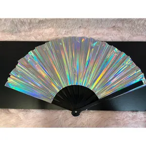SHIMMER HOLOGRAPHIC FAN SILVER