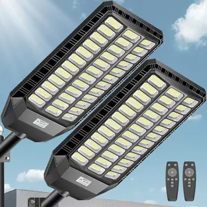 DEEPN Solar lights outdoor 1440 LEDs, IP67 Waterproof Ultra Bright Outdoor Lamp with Motion Sensor & Remote Control for Security Lighting