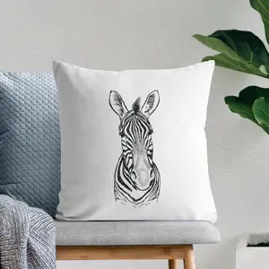 Damara Zebra - Equus quagga antiquorum - Throw Pillow Cover