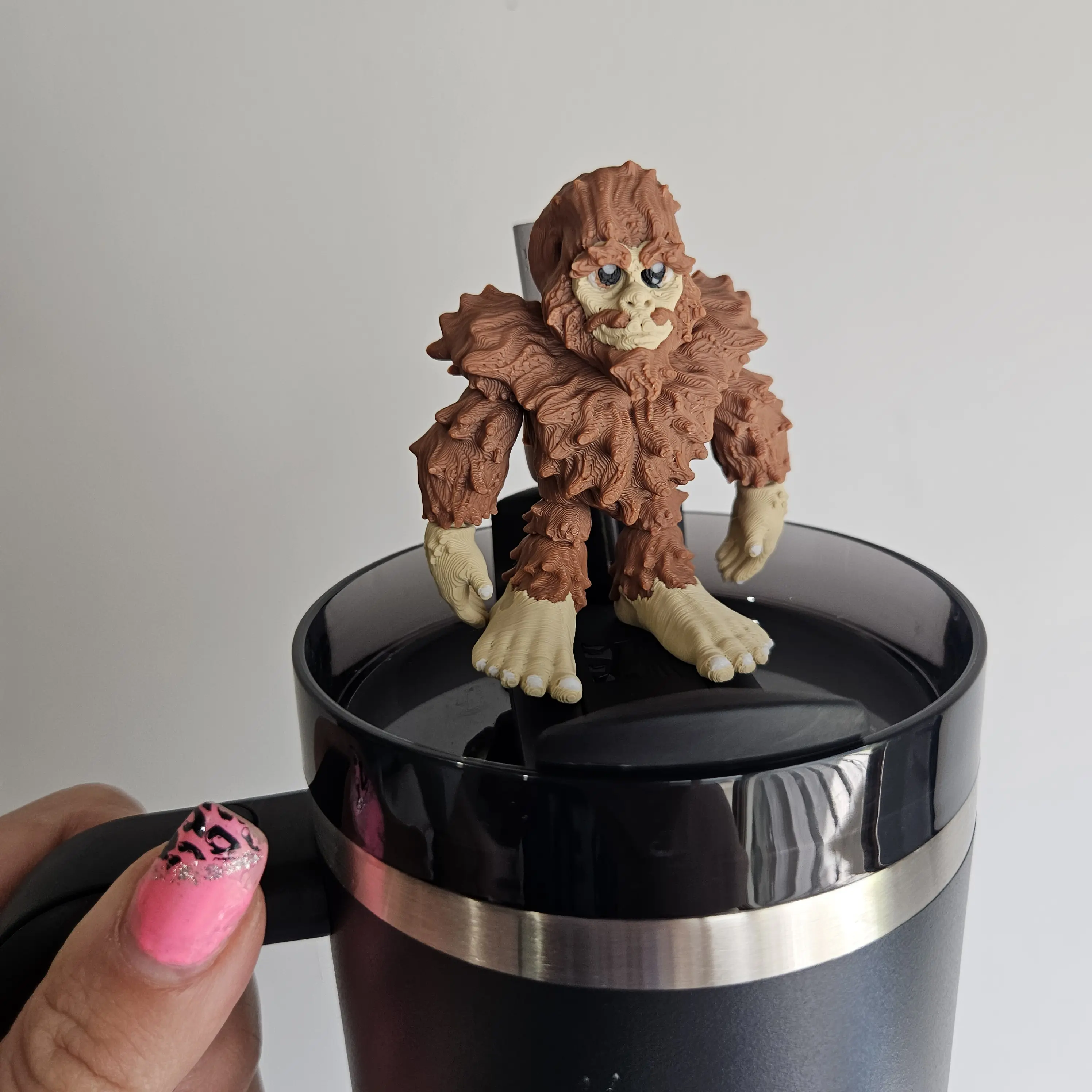BIG FOOT SASQUATCH 3D PRINTED STRAW BUDDY FOR TUMBLER CUP
