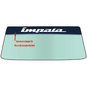 Fits A CHEVY IMPALA Vehicle Custom Windshield Banner Graphic Die Cut Decal - Vinyl Application Tool Included