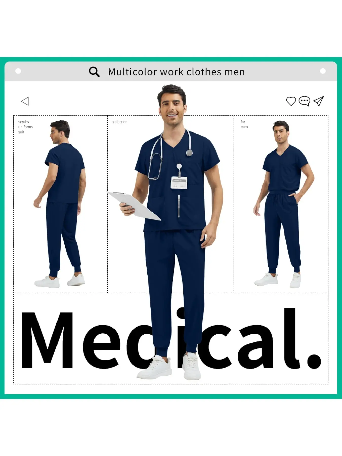 Pharmacist Work Clothes Men Menswear Pet Clinic Nursing Sets Dentistry Doctor Pet Grooming Suits Anesthetist Workwear V-neck Medical Uniforms Veterinary Work Clothes