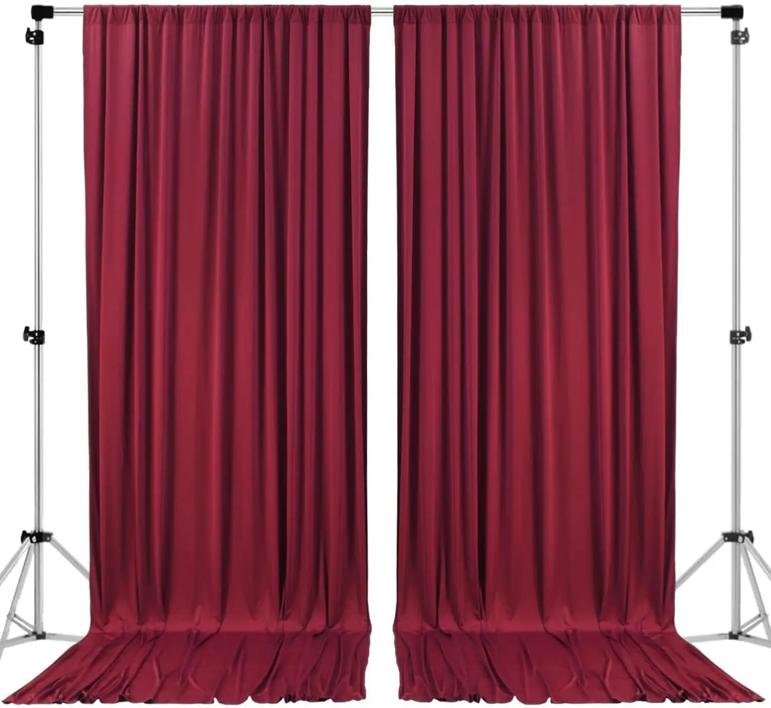 AK TRADING CO. 10 feet x 8 feet IFR Polyester Backdrop Drapes Curtains Panels with Rod Pockets - Wedding Ceremony Party Home Window Decorations