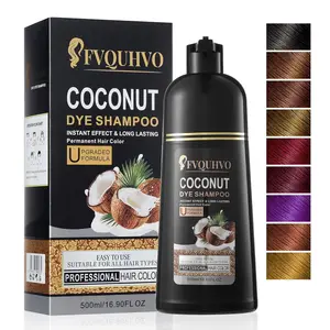 Hair Dye Shampoo for Women Men, Hair Dye Conditioner Hair Oil Shampoo 4-in-1 with Coconut Oil, Semi-permanent Long Lasting for 2 Months,Cover Gray Hair Gif for Mom, 16.9 Fl.Oz.