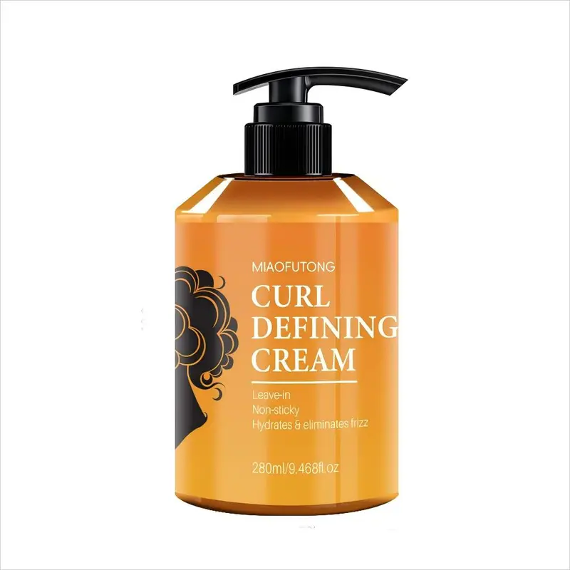 Curl Defining Cream For All Curls Coils&Waves 280ml Non-sticky Hydrates Eliminates Frizz Leave-in Formula