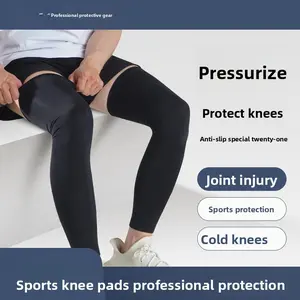 Yangup Sports Knee Pads Basketball Leggings Long Tube Set Marathon Knee Protection Men's Sports Pants Breathable Running Compression Anti-Slip Leg Guards Leg Binders