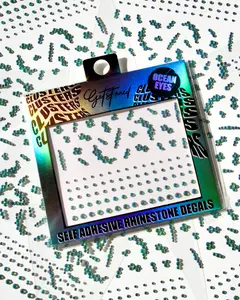 OCEAN EYES SELF ADHESIVE RHINESTONE CLUSTERS - BLUE GREEN PEAL AND STICK ON FACE GEMS