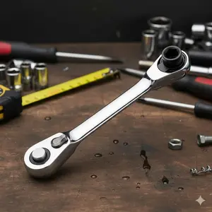 Precision Dual-Head Ratchet Wrench Set, 1/4" Quick-Release Bit Tool Kit for Auto Repair & DIY. Durable, Non-Slip, Anti-Rust Hand Tools with Case. Must-Have Mechanic & Home Maintenance Accessories.