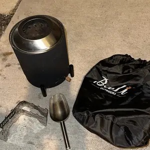 BALI OUTDOORS Smokeless Fire Pit, 6.5-Inch Turbo Flame Tabletop Fire Pit, Stainless Steel, Adjustable Flame,  with Stand and Stove Rack, Carry Bag TikTokShopBlackFriday