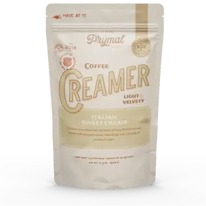 Prymal Italian Sweet Cream Sugar-Free Coffee Creamer - No Seed Oils, Non-GMO, Gluten-Free - Made with MCT Oil, Coconut Milk