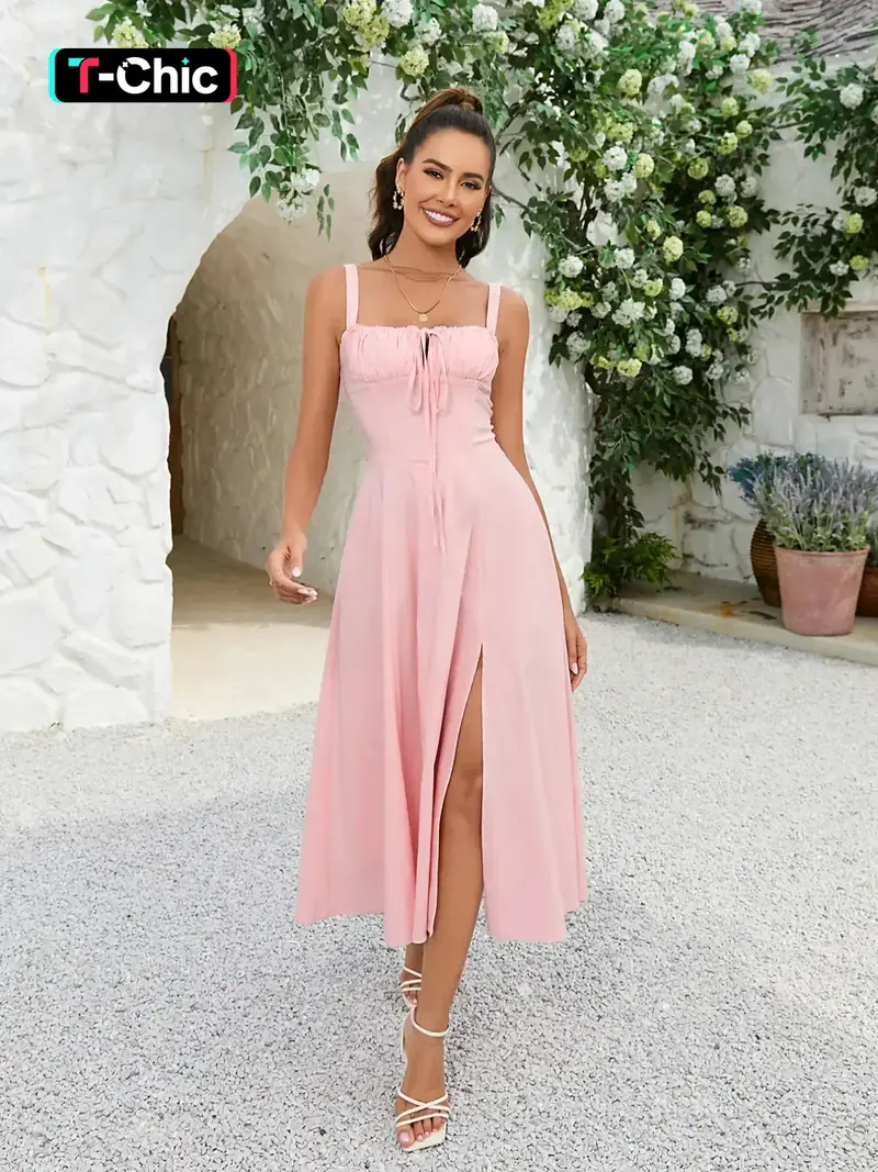 casual split thigh dresses - TikTok Shop