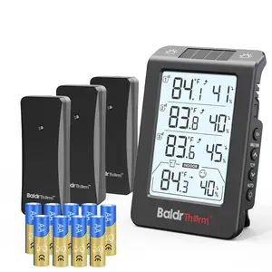 Wireless Freezer Monitor with 3 Sensors, 328ft Long Range Digital Refrigerator Thermometer with Min/Max Temp and Smart Adjustable Backlight, for Home, Garage & Breast Milk, Black