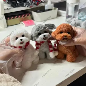 Puppy Taba Squishy Poodle Bichon Frise Dog Fidget Toy Stress Relief Funny Squeeze Toy Happy Game Party Favors Christmas Gift