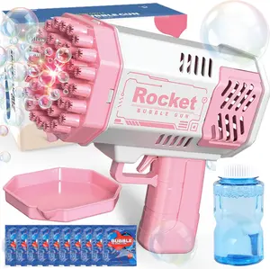 40 Holes Bubble Gun Toys for 3-8 Year Old Boys Girls: Bubble Machine for Kids with Bubble Solution, Gifts for 3 4 5 6 7 8 Years Old Boy Birthday Toy for Kid Toddlers Ages 4-6 Outdoor Wedding Bubbles Blower Maker