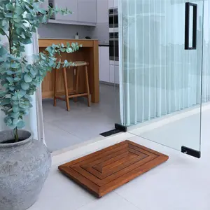 Aromi Oiled Teak Shower and Bath Mat 31.4″ x 19.6″