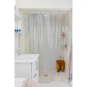 70 In. x 72 In. Pvc Shower Liner With Ring And Magnets | Clear