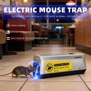 Electric Rat Traps Indoor for Home, Electronic Rat Trap Zapper, Safe and Effective Rodent Control, No-Touch Disposal, Adapter Powered Rodent Trap for Indoor Use