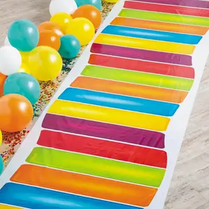 3 Ft. x 50 Ft. Multicolor Striped Plastic Aisle Runner