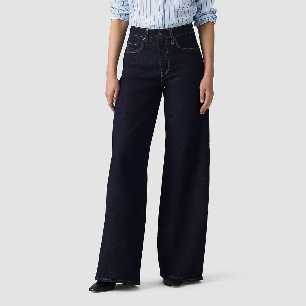 Levi's Women's 728 High-Rise Wide-Leg Stretch Jeans - Retro Rinse