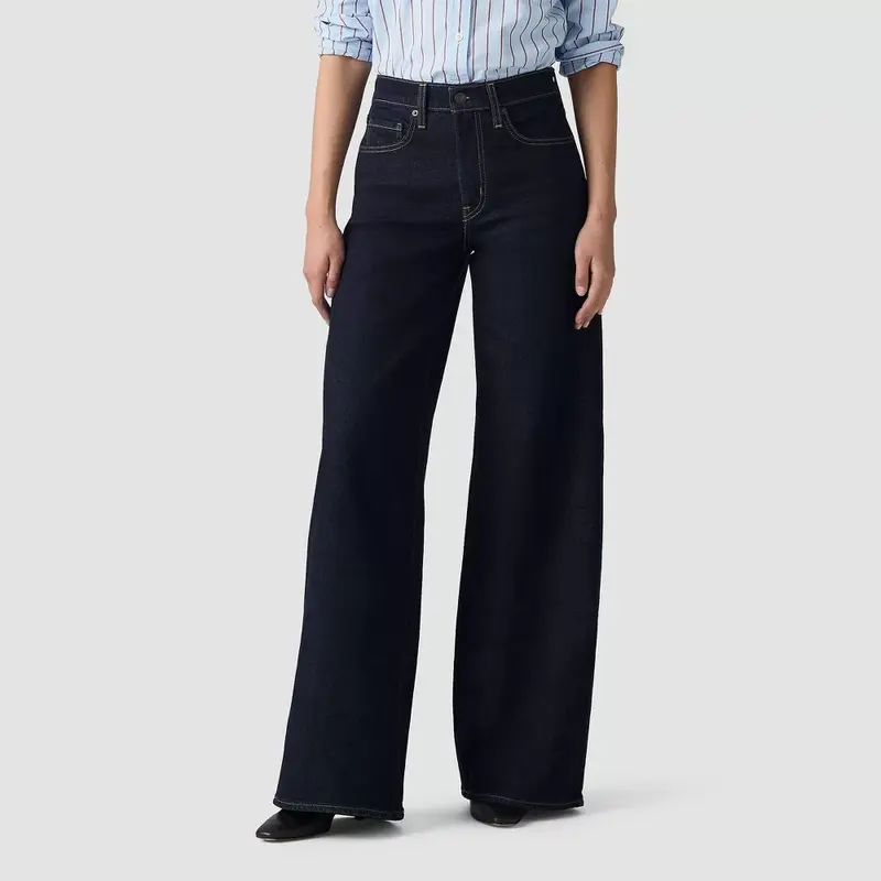 Levi's Women's 728 High-Rise Wide-Leg Stretch Jeans - Retro Rinse