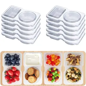 10 Sets Snack Containers,Reusable Snack Containers with Lids,Food Pack Boxes for Portion Control and Meal Prep Lunch Boxes for School Office Travel