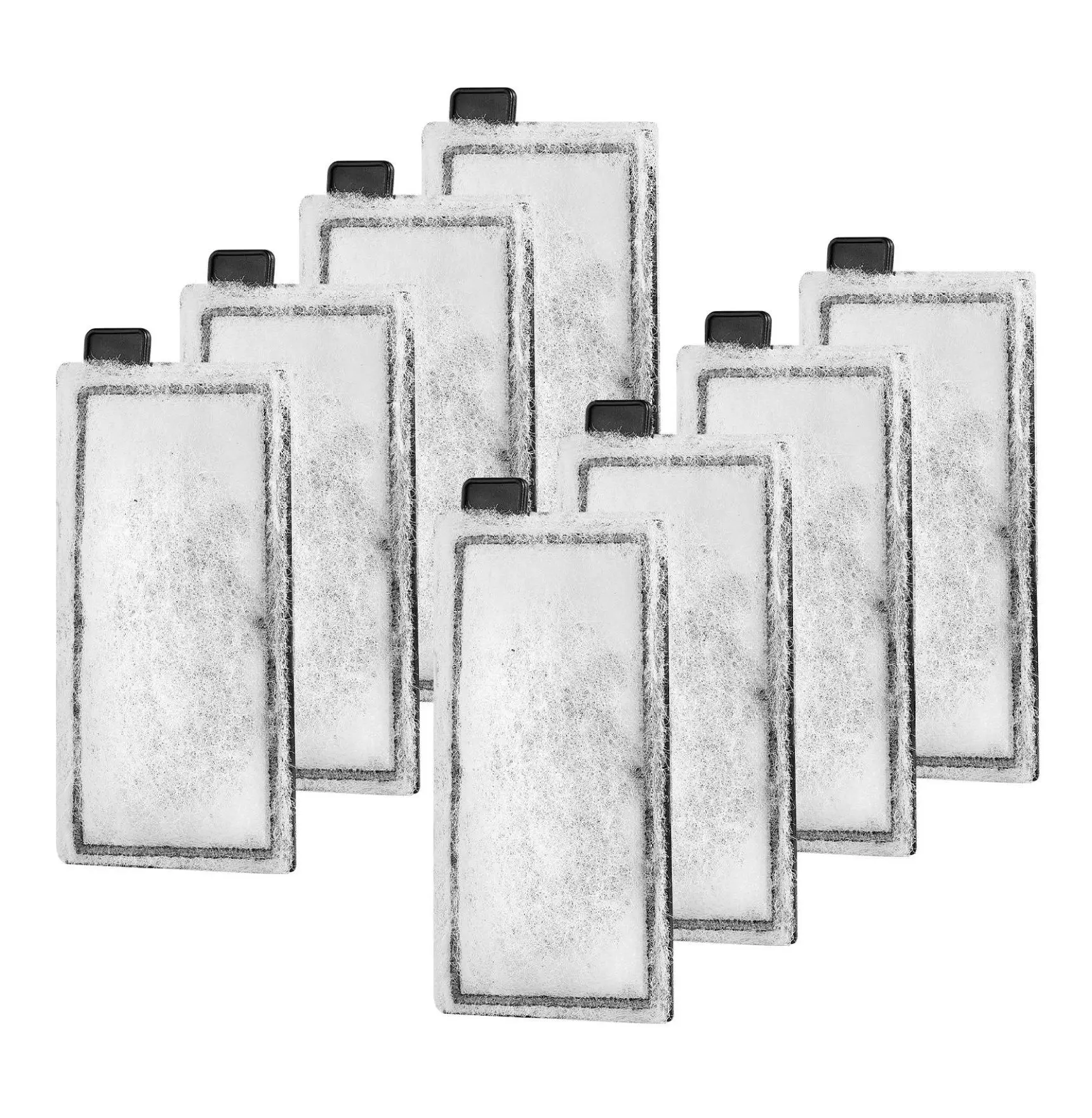 Aquarium Filter Cotton 8-Pack for 5 Gal Fish Tank, CL20 Filter Replacement Cartridges, Multi-Layer Filtration, Fishbowl Accessories