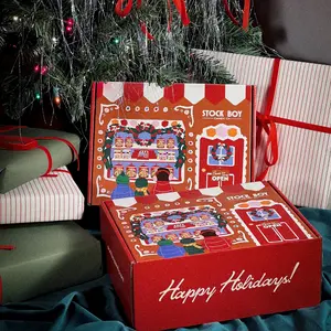 Stock Boy Holiday Gift Box  1 Pound of Candy w/ Gingerbread House Gift Box