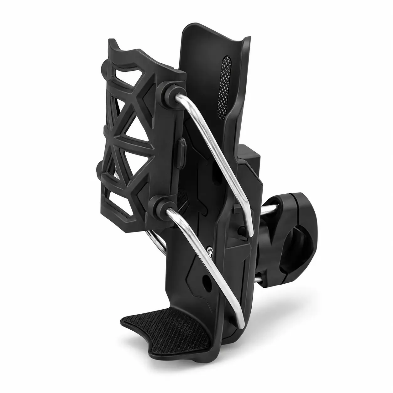 Universal Multi Purpose Cup Holder Mount for E Bikes Motorcycles and Electric Scooters Fits Crash Bars and Footboards