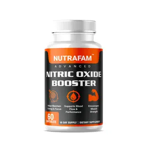 Nutrafam Advanced Nutric Oxide Booster | 1,060 mg, Proprietary Amino Acid Blend | USA Made, Non-GMO, 30-Day Supply