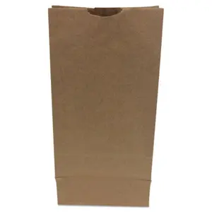 Gen BAGGH10500 Heavy-Duty Beige Shopping Bags - 6.31x4.19x13.38 in, 10 lbs Grocery Paper Bags, Bundle of 500, Bag Shopping Bags