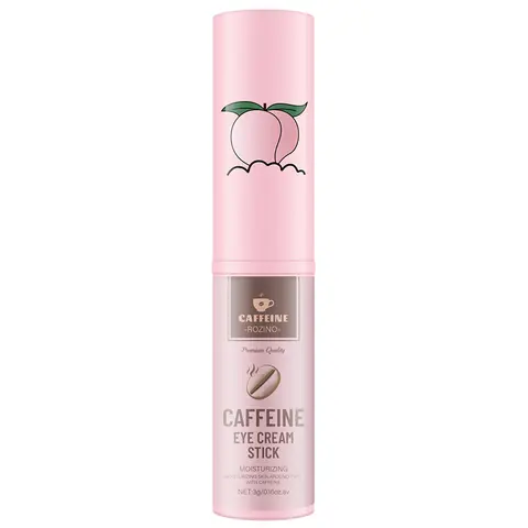 ROZINO Alcohol-Free Caffeine Bright Under Eye Balm Stick - Hydrating, Lightweight, Youth-Focused, Unisex Travel Size Eye Cream, Moisturizing Daily Skincare Treatment Pack, 3g